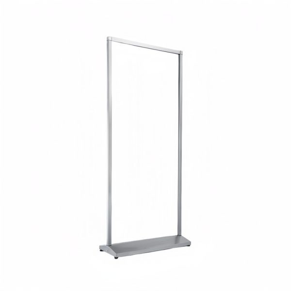 Triangular base vertical screen - brushed silver - Image 3