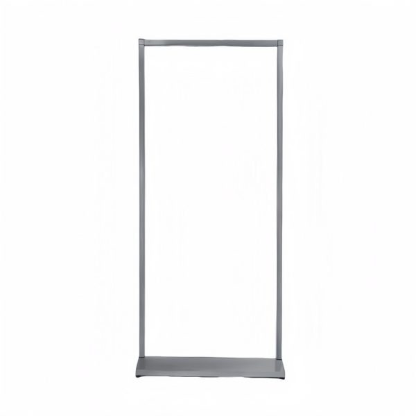 Triangular base vertical screen - brushed silver