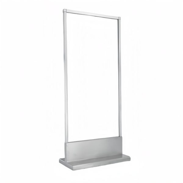 T-shaped base vertical screen - brushed silver - Image 3