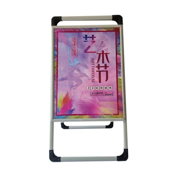 Aluminum poster stand - double-sided